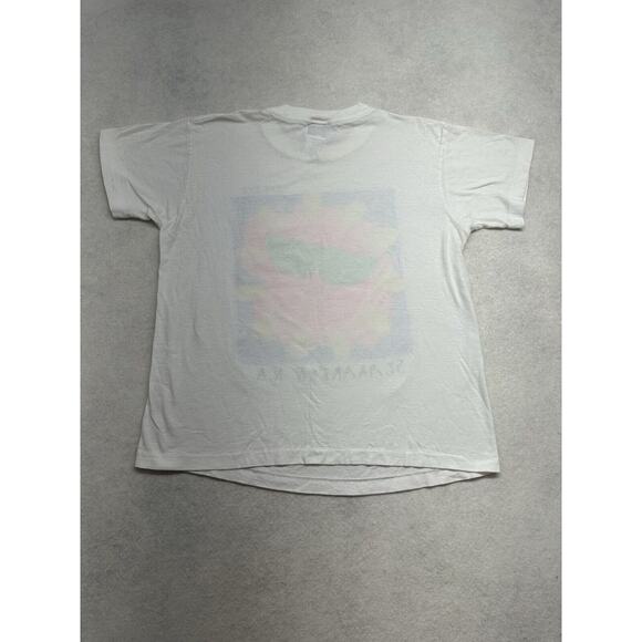 Vintage T Shirt Neon St Maarten NA Fluorescent 1990 Bye‎ Bye Medium - Picture 10 of 10